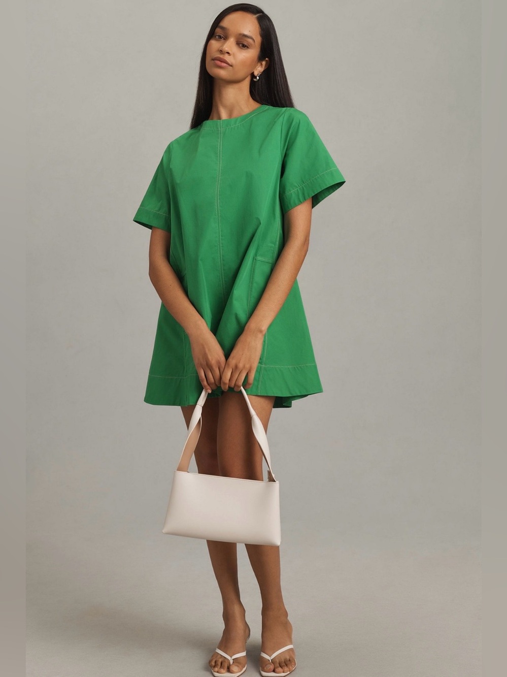 Maeve by Anthropologie The Emmy Short-Sleeve Swing Mini Dress